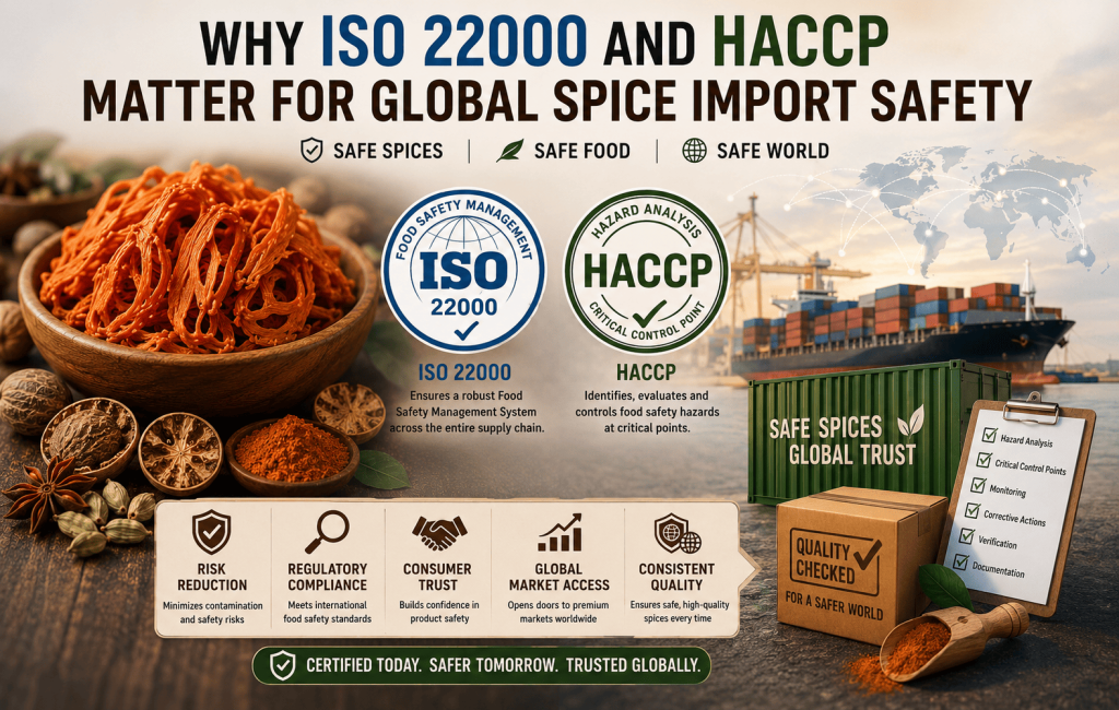Why ISO 22000 and HACCP Matter for Global Spice Import Safety