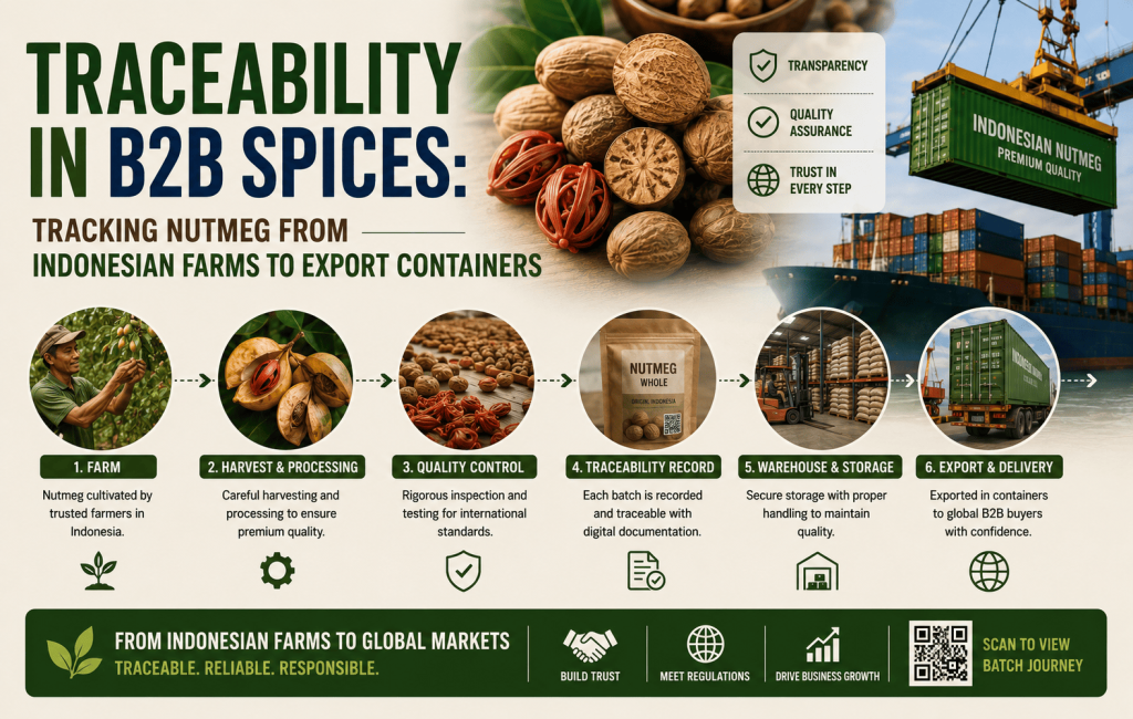 Traceability in B2B Spices: Tracking Nutmeg from Indonesian Farms to Export Containers